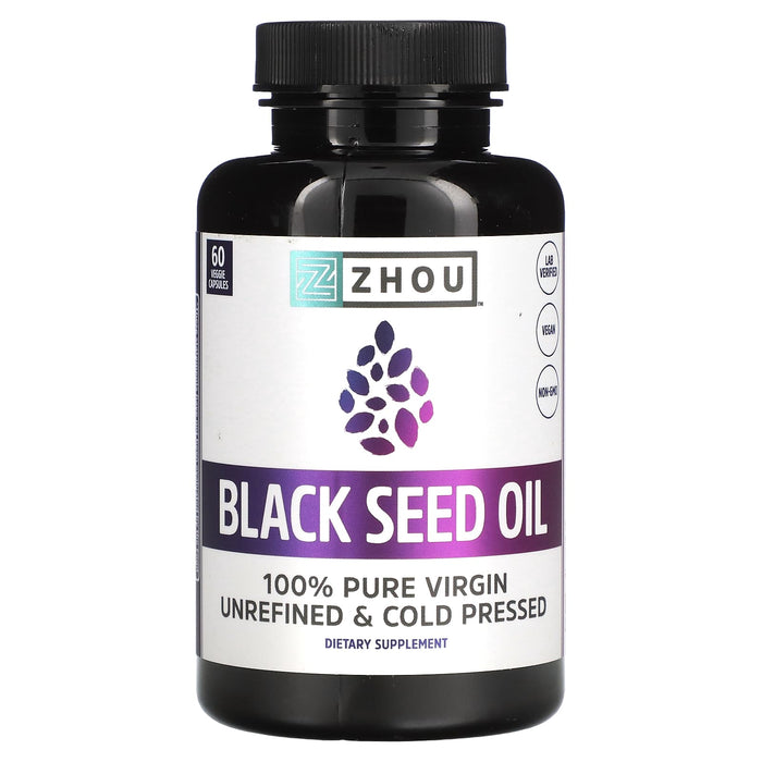 Zhou Nutrition, Black Seed Oil, 60 Veggie Capsules