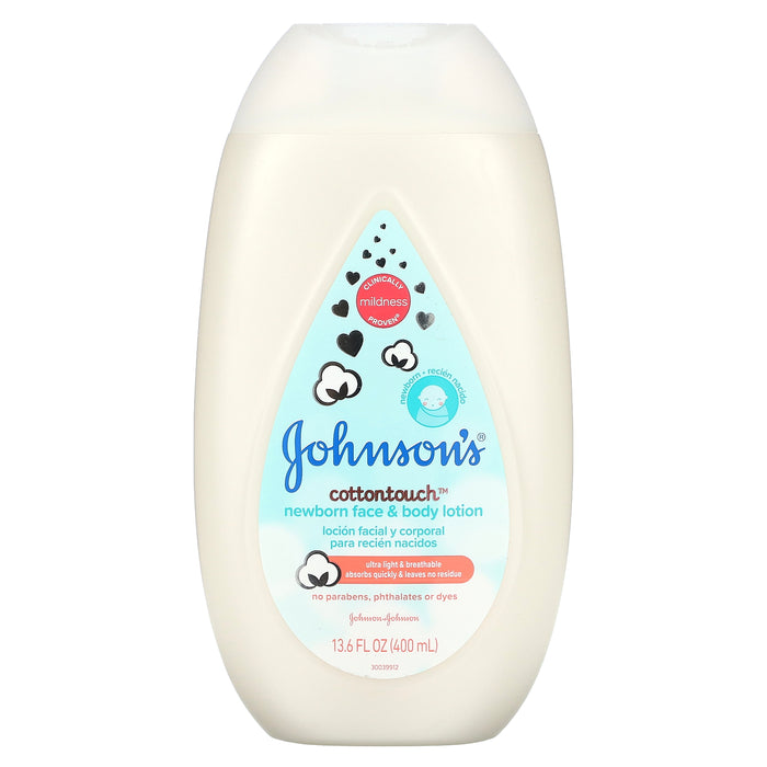Johnson & Johnson, Cottontouch, Newborn Face & Body Lotion, 13.6 fl oz (400 ml)