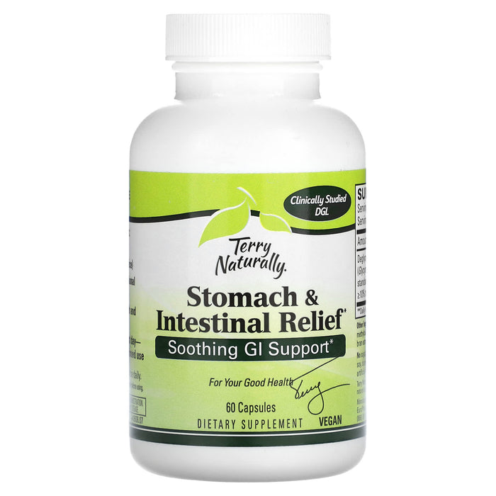 Terry Naturally, Stomach & Intestinal Relief, Soothing GI Support, 60 Capsules
