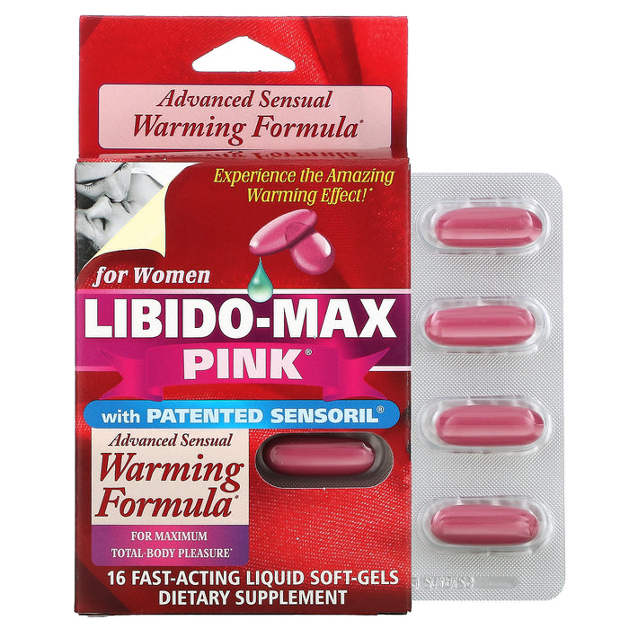 Applied Nutrition, Libido-Max Pink, For Women, 16 Fast-Acting Liquid Soft-Gels