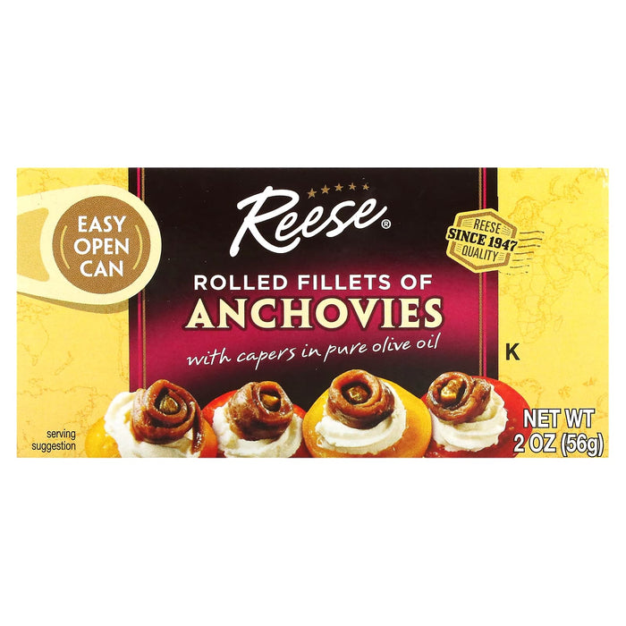 Reese, Rolled Fillets of Anchovies, 2 oz (56 g)