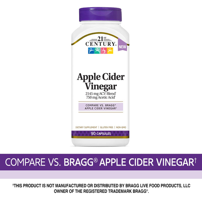 21st Century, Apple Cider Vinegar, 90 Capsules