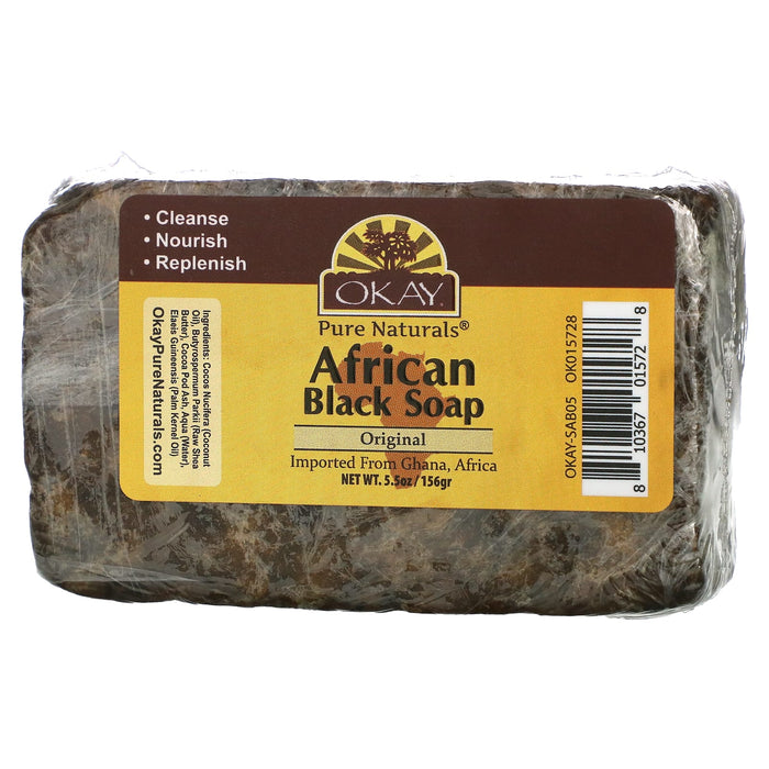 Okay Pure Naturals, African Black Bar Soap, Original, 5.5 oz (156 g)