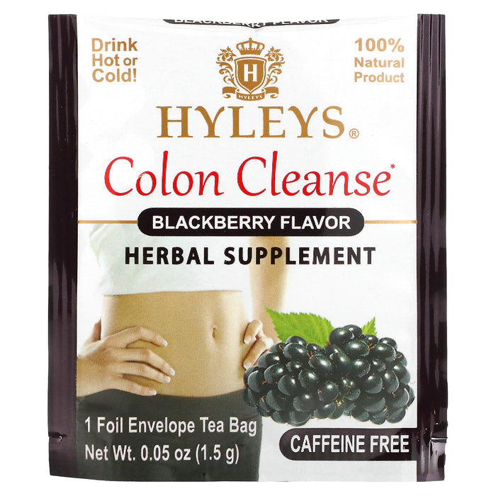 Hyleys Tea, Colon Cleanse, Blackberry, Caffeine Free, 25 Tea Bags, 1.32 oz (37.5 g)