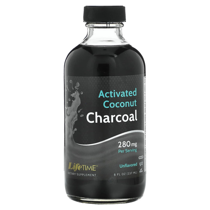 LifeTime Vitamins, Activated Coconut Charcoal, Unflavored, 280 mg, 8 fl oz (237 ml)