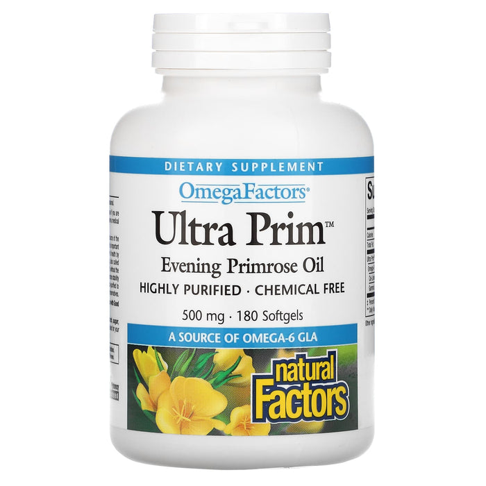 Natural Factors, OmegaFactors, Ultra Prim, Evening Primrose Oil, 1000 mg, 240 Softgels