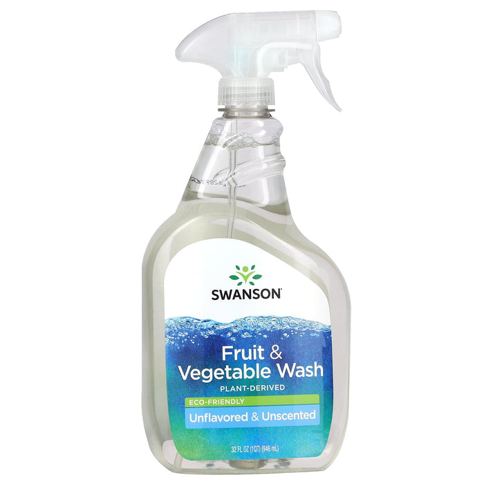 Swanson, Fruit & Vegetable Wash, Unscented , 32 fl oz (946 ml)