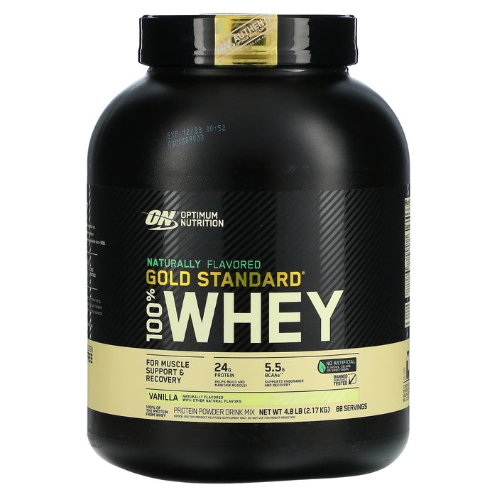 Optimum Nutrition, Gold Standard 100% Whey, Naturally Flavored, Chocolate, 4.8 lb (2.17 kg)