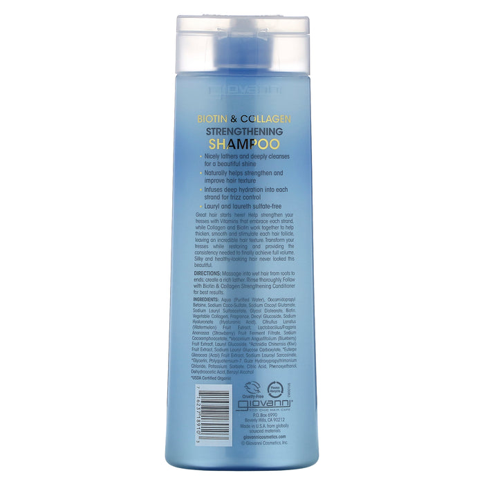 Giovanni, Biotin & Collagen Strengthening Shampoo, 13.5 fl oz (399 ml)