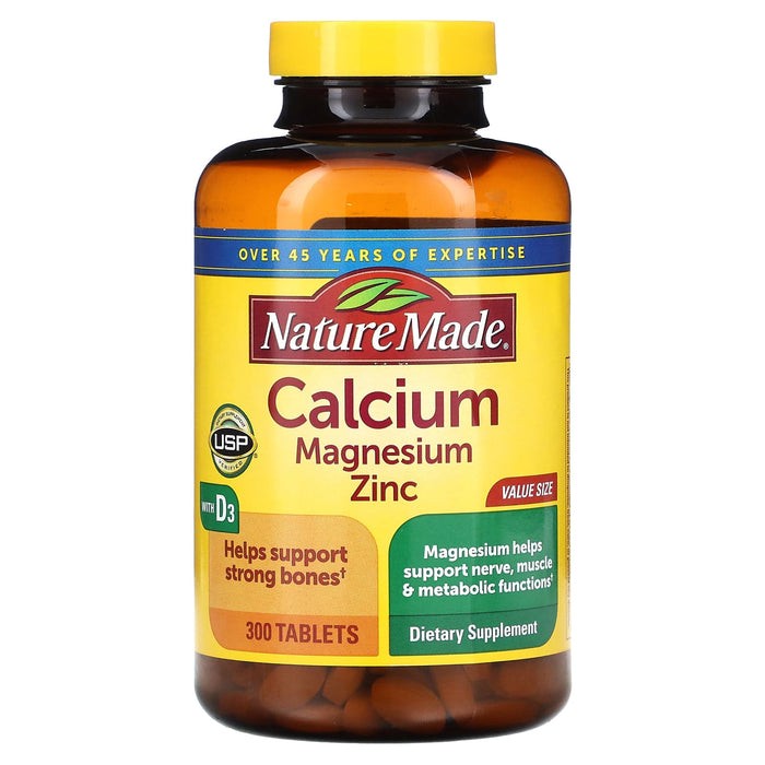 Nature Made, Calcium Magnesium Zinc with Vitamin D3, 300 Tablets