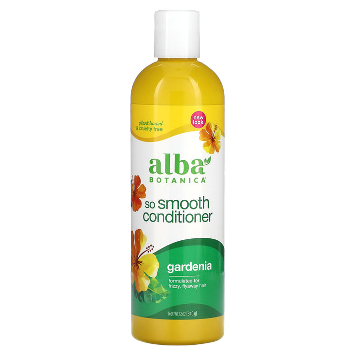 Alba Botanica, So Smooth Conditioner, For Frizzy, Flyaway Hair, Gardenia, 12 oz (340 g)