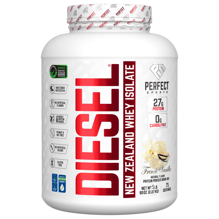 Perfect Sports, Diesel, New Zealand Whey Isolate, Milk Chocolate, 5 lbs (2.27 kg)