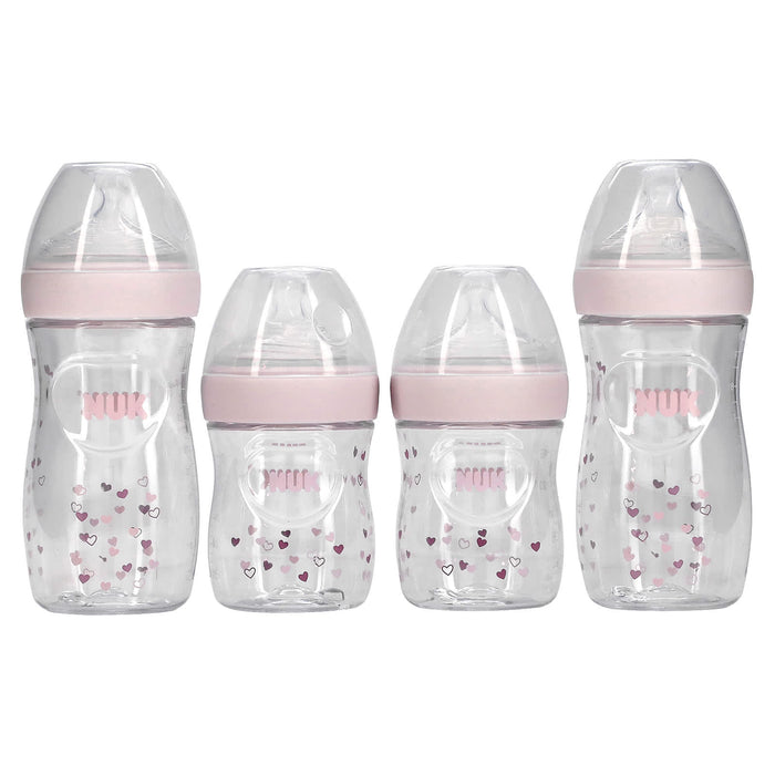 NUK, Simply Natural Bottle with SafeTemp, Newborn Gift Set, 0+ Months, 9 Pieces
