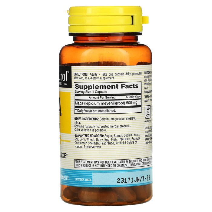 Mason Natural, Maca, 500 mg, 60 Capsules