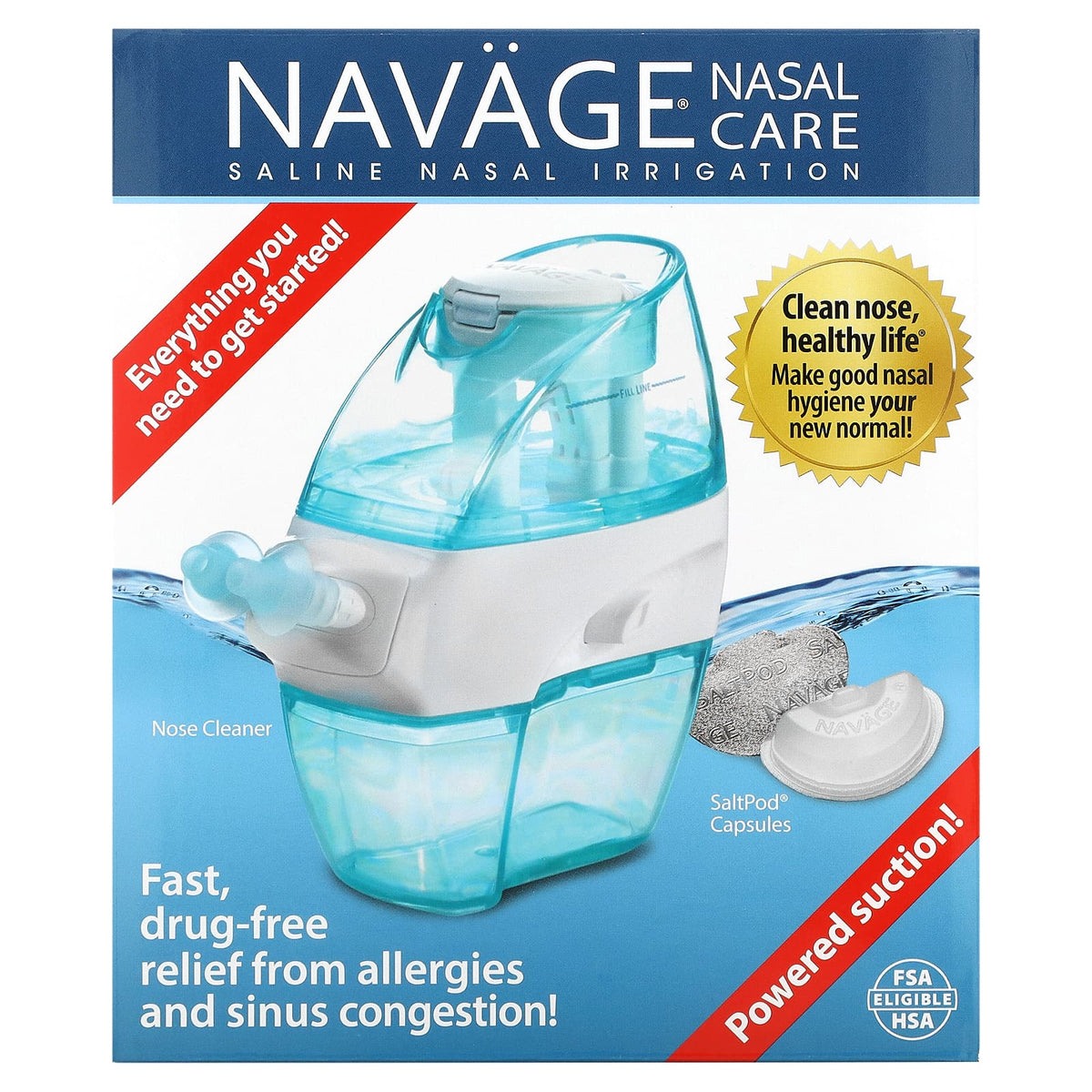 NAVAGE NOSE CLEANER MODEL SDG2 Navage with 20 Solt Pods NEW 858492004224