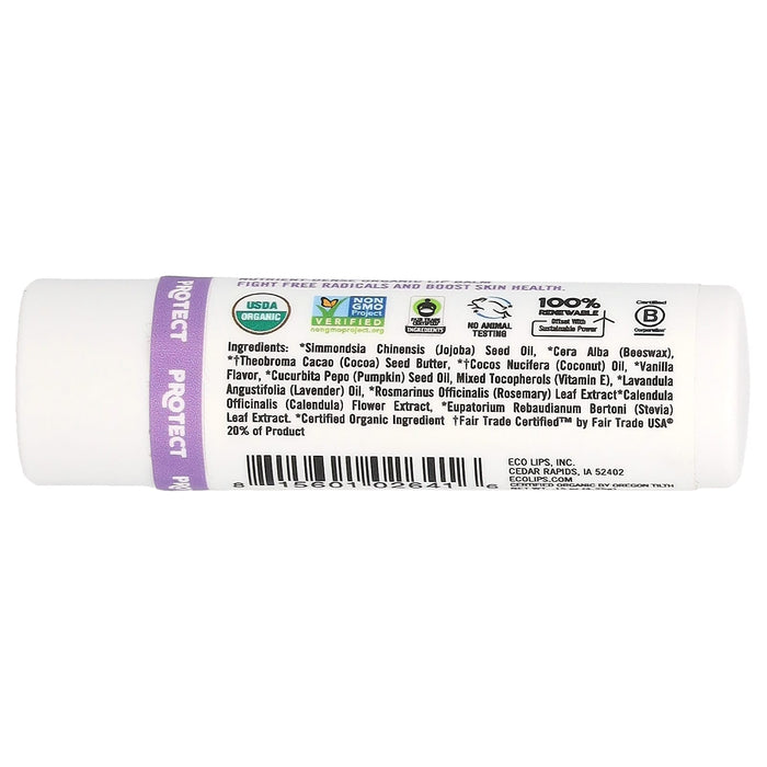 Eco Lips Inc., Lip Food, Protect, Organic Lip Balm, Vanilla Lavender And Pumpkin Seed Oil, 0.15 oz (4.25 g)