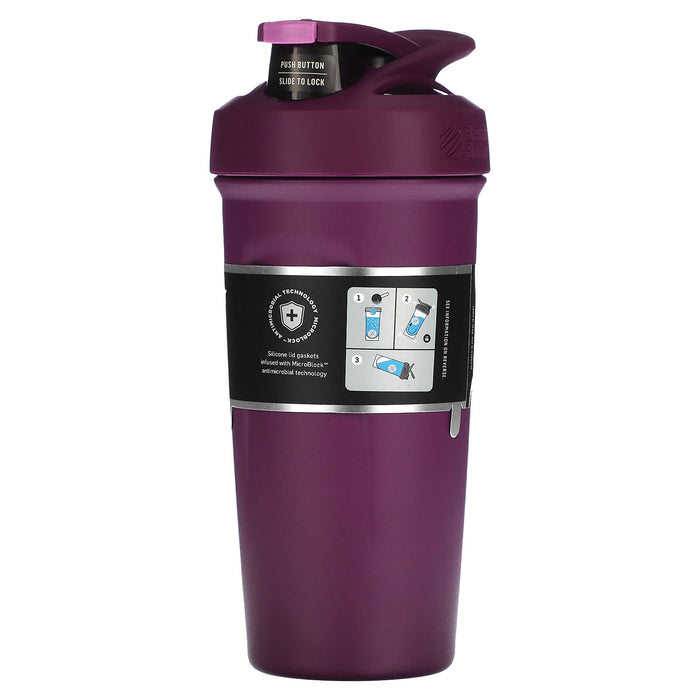 Blender Bottle, Strada, Insulated Stainless Steel, Plum, 24 oz (710 ml)