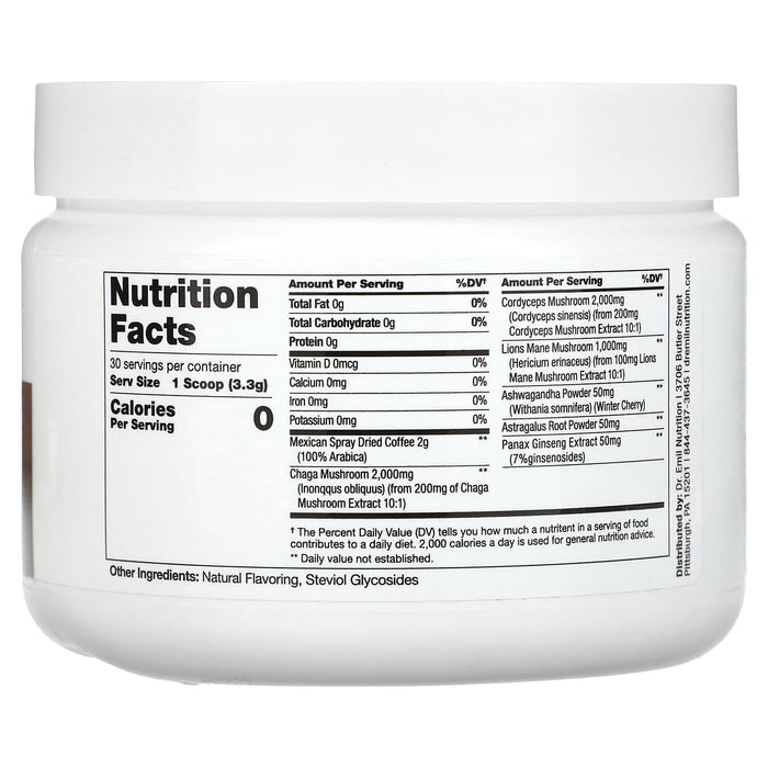 Dr. Emil Nutrition, Mushroom Coffee, Caramel, 3.5 oz (99 g)