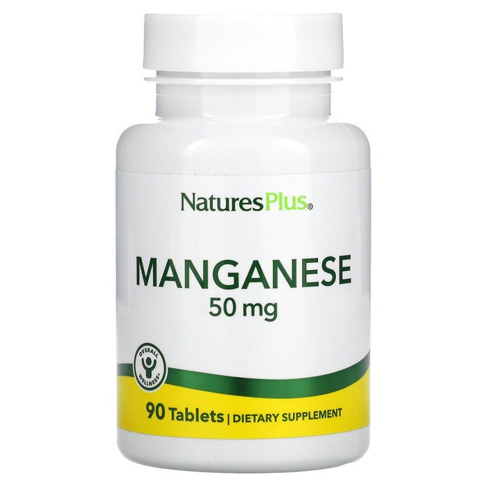NaturesPlus, Manganese, 50 mg, 90 Tablets