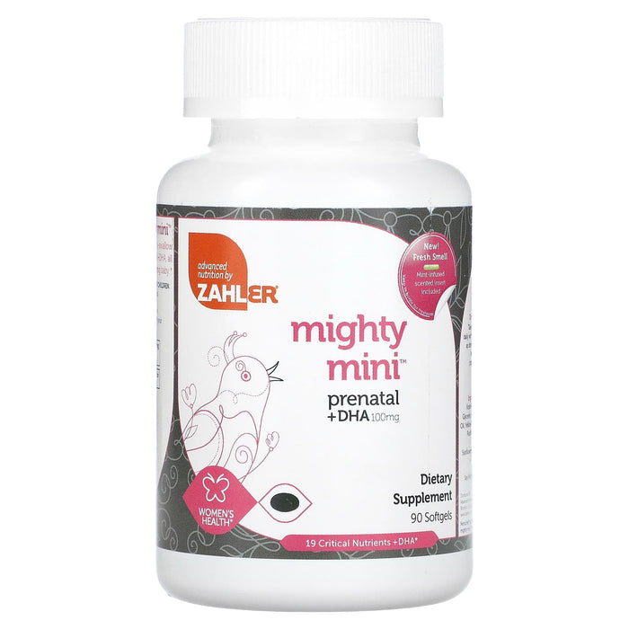 Zahler, Mighty Mini Prenatal + DHA, 100 mg, 90 Softgels