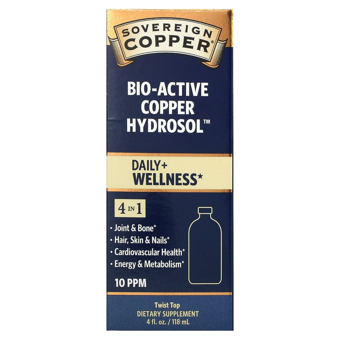 Sovereign Silver, Bio-Active Copper Hydrosol, 10 PPM, 8 oz (236 ml)