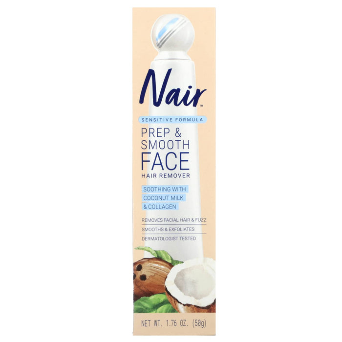 Nair, Prep & Smooth Face Hair Remover, 1.76 oz (50 g)