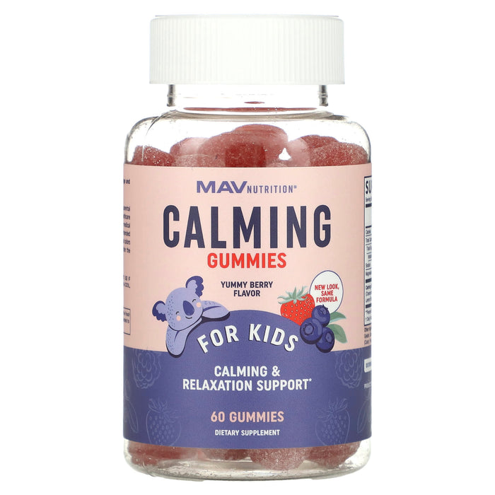 MAV Nutrition, Calming Gummies, For Kids, Berry, 60 Gummies