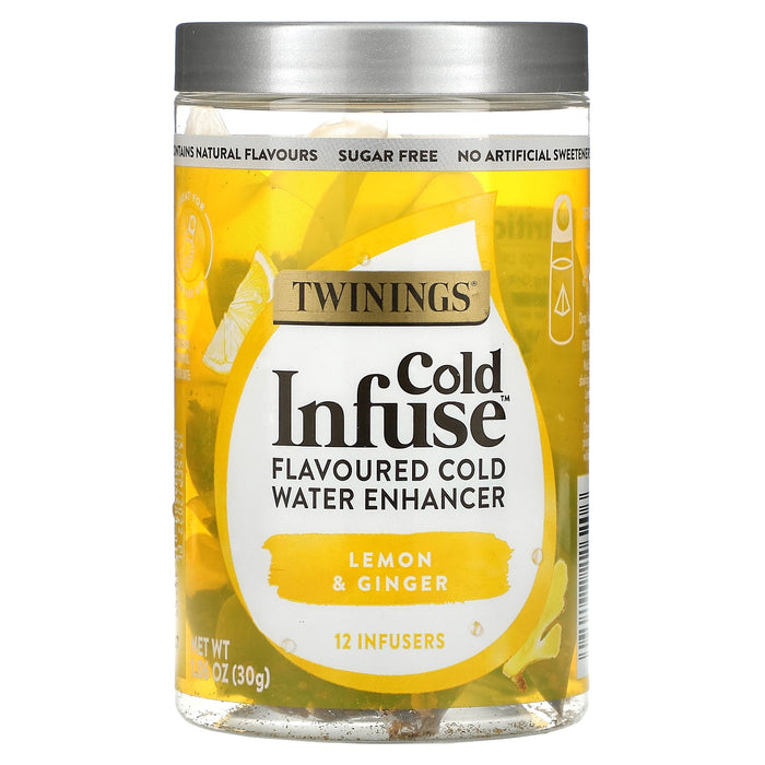 Twinings, Cold Infuse, Flavoured Cold Water Enhancer, Peach & Passion Fruit, 12 Infusers, 1.06 oz (30 g)