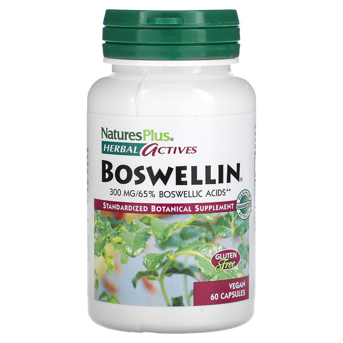 NaturesPlus, Herbal Actives, Boswellin, 300 mg, 60 Vegan Capsules