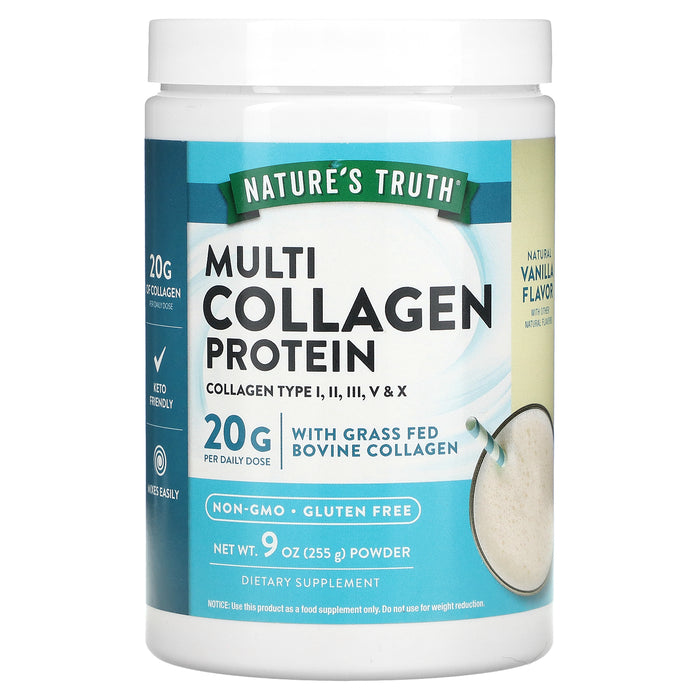 Nature's Truth, Multi Collagen Protein, Unflavored, 9 oz (255 g)