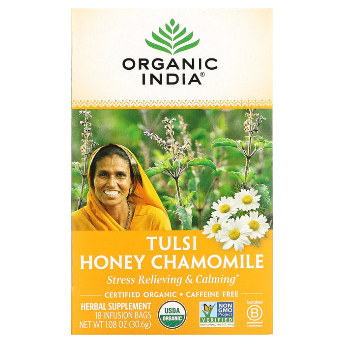 Organic India, Tulsi Tea, Masala Chai, 18 Infusion Bags, 1.33 oz (37.8 g)