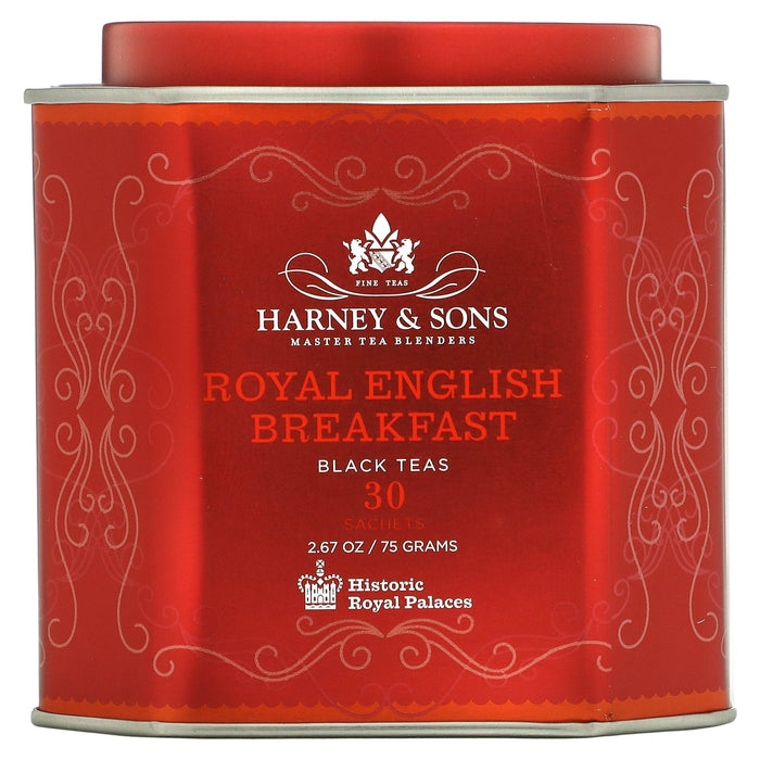 Harney & Sons, Black Teas with Lemon and Grapefruit, 30 Sachets, 2.67 oz (75 g)
