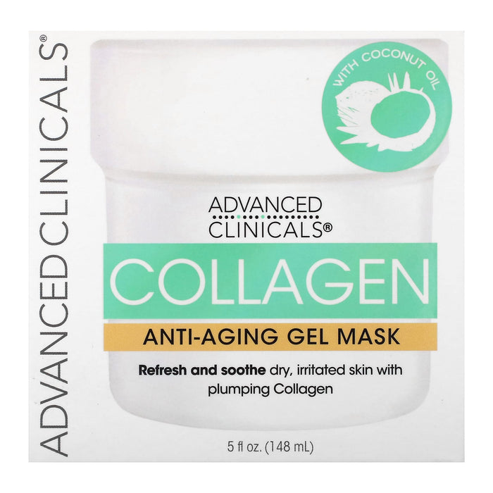 Advanced Clinicals, Collagen, Anti-Aging Gel Beauty Mask, 5 fl oz (148 ml)