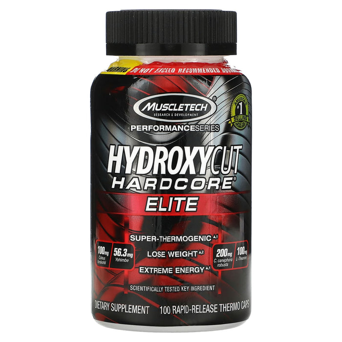 Hydroxycut, Hardcore, Elite, 100 Rapid-Release Thermo Caps
