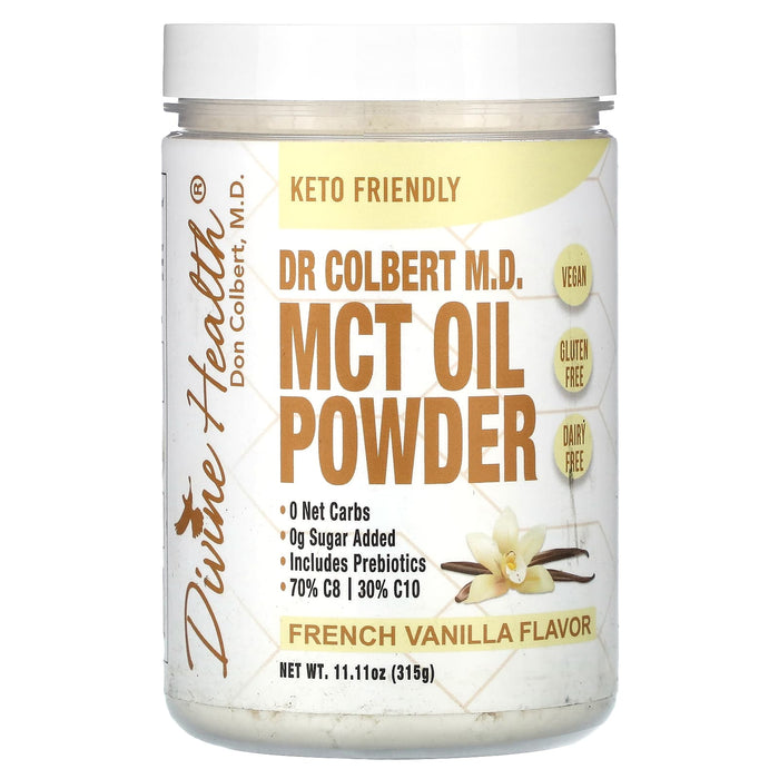 Divine Health, Dr Colbert M.D. MCT Oil Powder, French Vanilla, 11.11 oz (315 g)