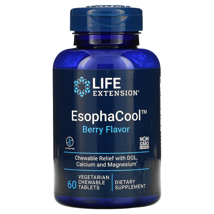 Life Extension, EsophaCool, Berry, 60 Vegetarian Chewable Tablets
