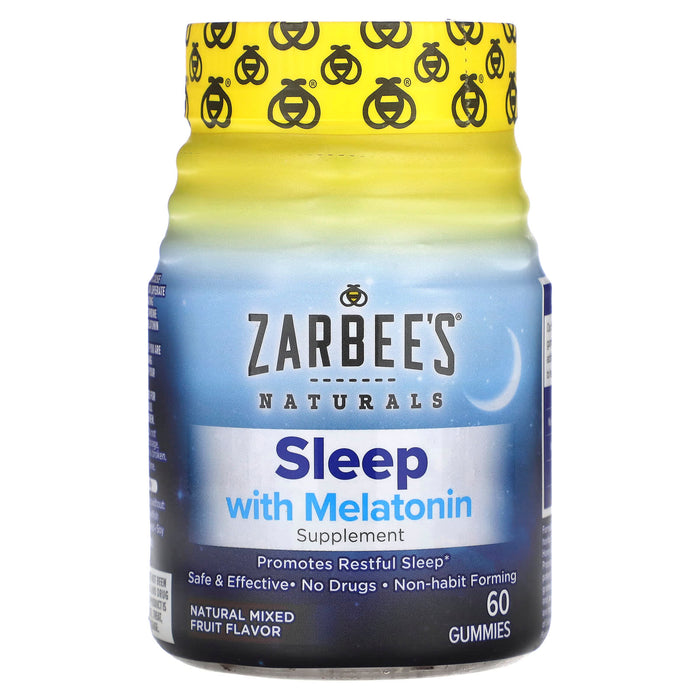 Zarbee's, Sleep with Melatonin, Natural Mixed Fruit, 60 Gummies