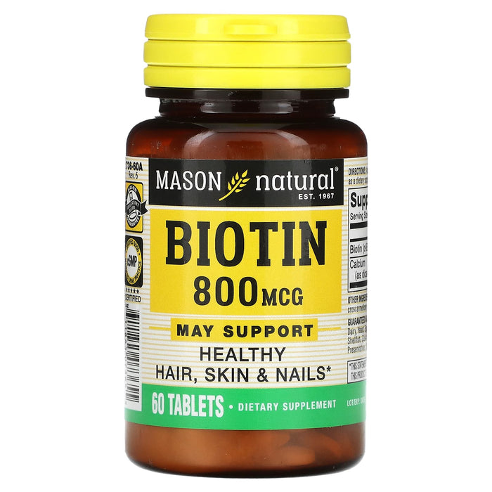 Mason Natural, Biotin, 5,000 mcg, 60 Tablets