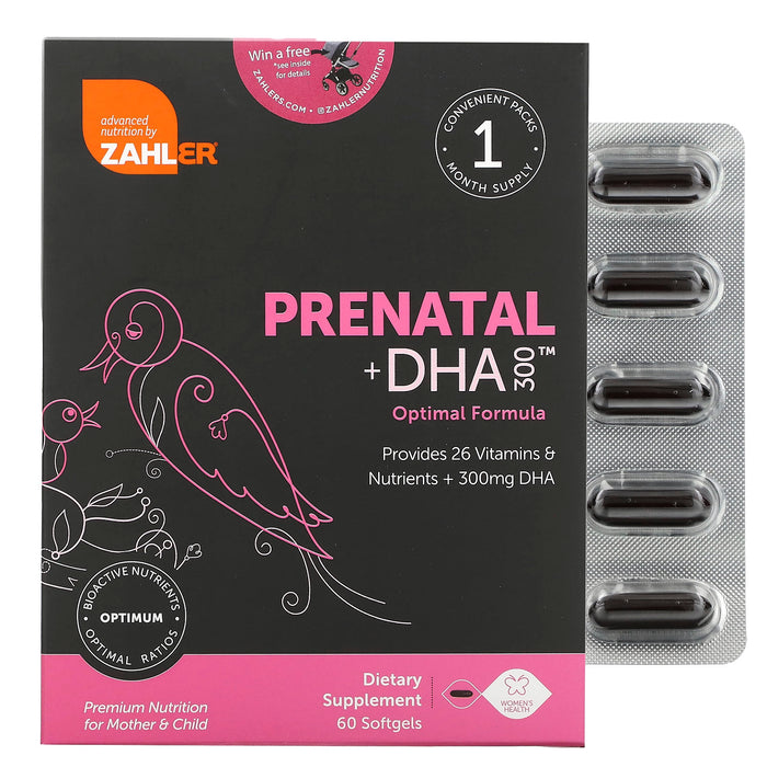 Zahler, Prenatal + DHA 300 Optimal Formula, 60 Softgels