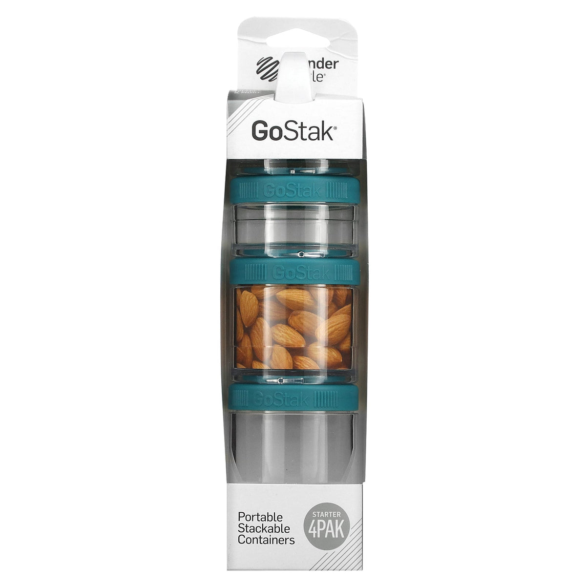  GoStak Portable Stackable Containers Teal Starter 4 Pack