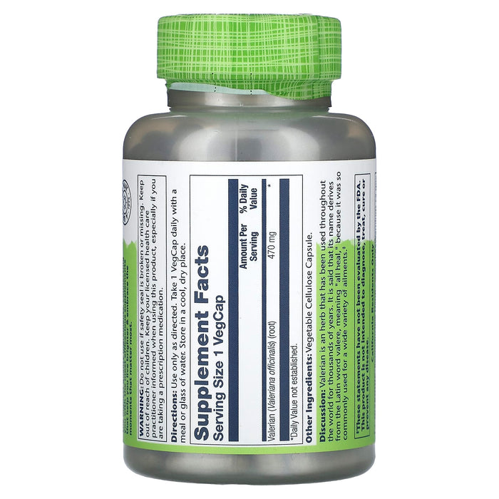 Solaray, True Herbs, Valerian, 470 mg, 180 VegCaps