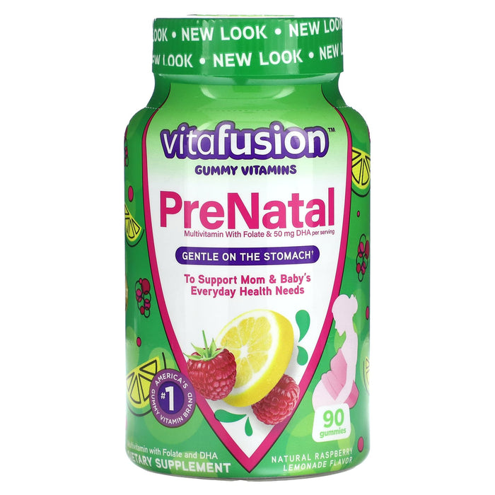 VitaFusion, PreNatal Gummy Vitamins , Natural Raspberry Lemonade, 90 Gummies