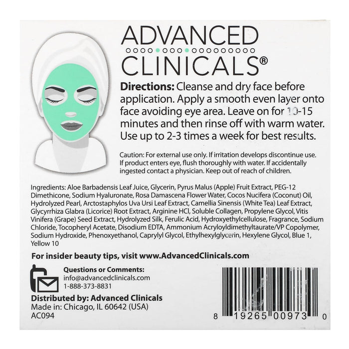 Advanced Clinicals, Collagen, Anti-Aging Gel Beauty Mask, 5 fl oz (148 ml)