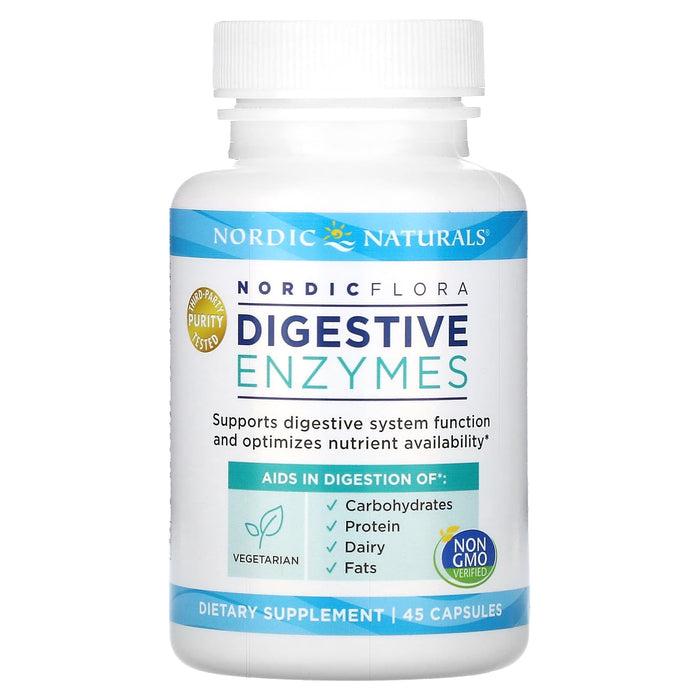 Nordic Naturals, Nordic Flora Digestive Enzymes, 45 Capsules