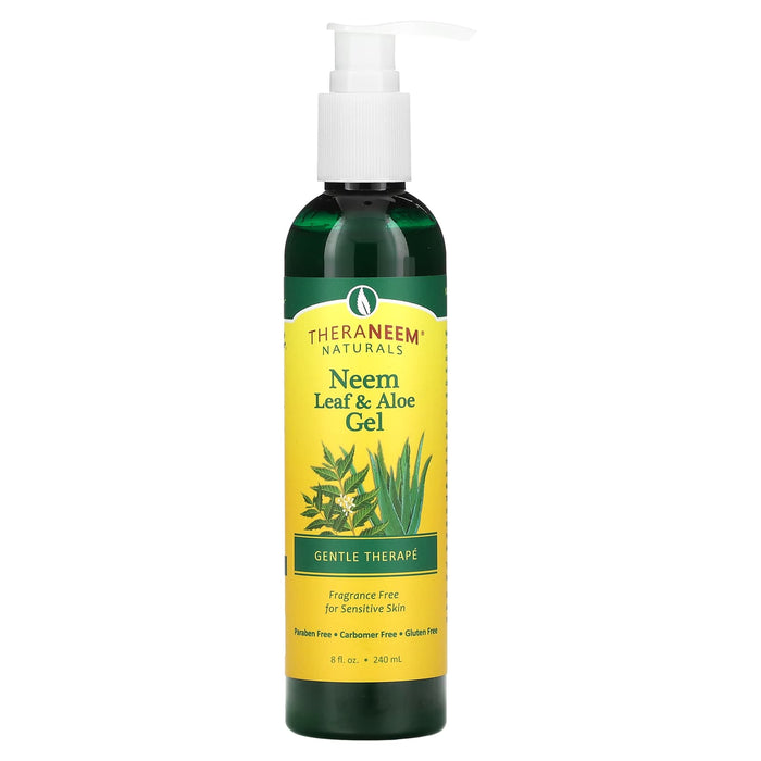 Organix South, TheraNeem Naturals, Neem Leaf & Aloe Gel, Gentle Therapé, Fragrance Free, 8 fl oz (240 ml)