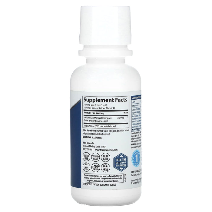 Trace Minerals ®, Liquid Gut Health, Unflavored, 8 fl oz (237 ml)