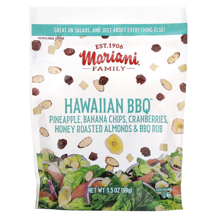 Mariani Dried Fruit, Sweet & Tangy, Cranberries, Blueberries & Honey Roasted Almonds, 3.5 oz (99 g)