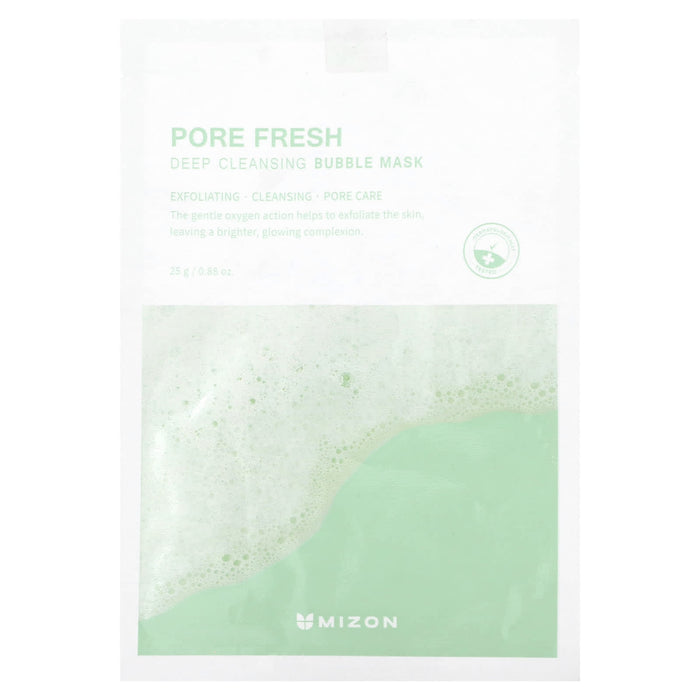 Mizon, Pore Fresh, Deep Cleansing Bubble Beauty Mask, 1 Sheet Mask, 0.88 oz (25 g)