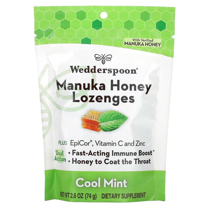 Wedderspoon, Manuka Honey Lozenges, Elderberry, 2.6 oz (74 g)