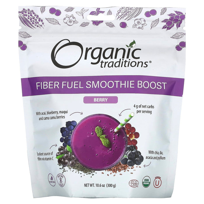 Organic Traditions, Fiber Fuel Smoothie Boost, Original, 10.6 oz (300 g)